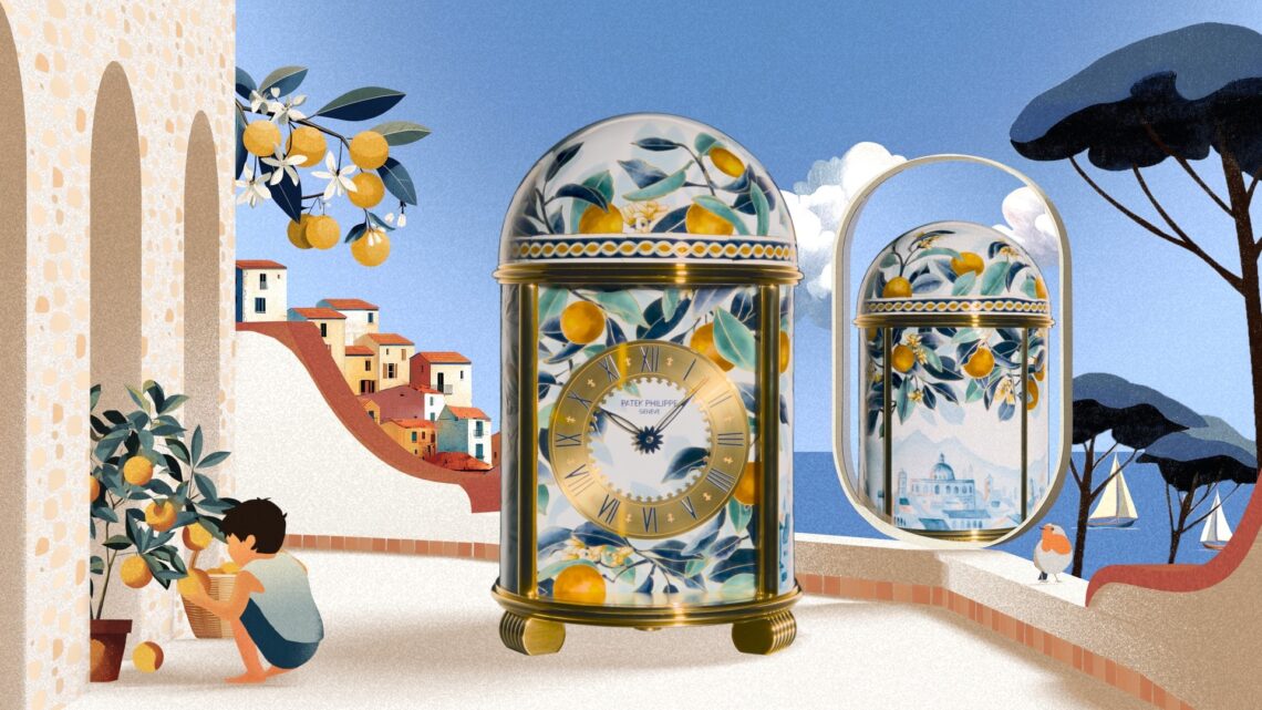 Patek Philippe “Sicilian Oranges” Ref. 20179M-001 Dome table clock.