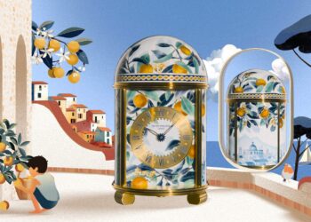 Patek Philippe “Sicilian Oranges” Ref. 20179M-001 Dome table clock.