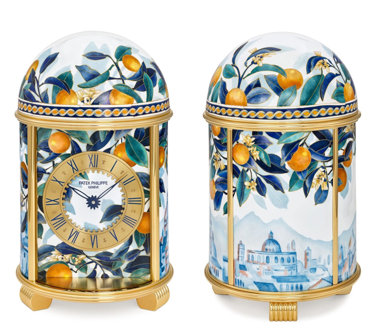 Patek Philippe “Sicilian Oranges” Ref. 20179M-001 Dome table clock.