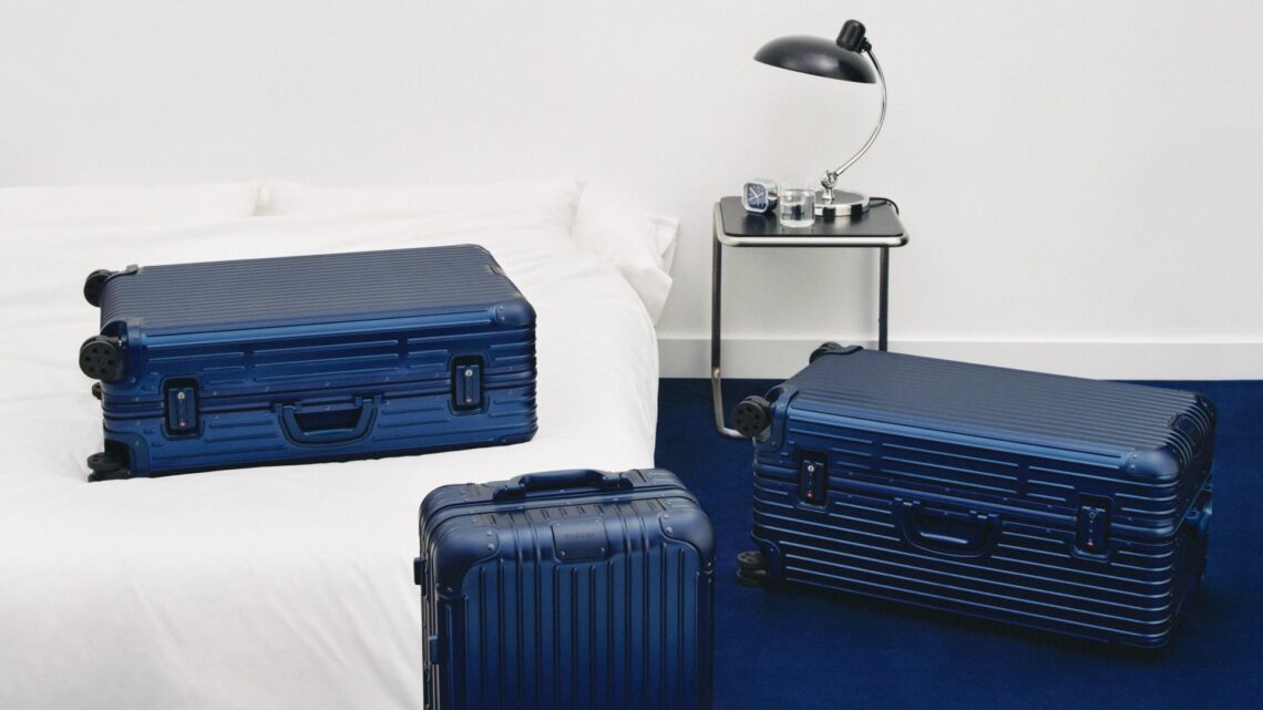 RIMOWA Original Ink Blue launched - image shows the suitcase range