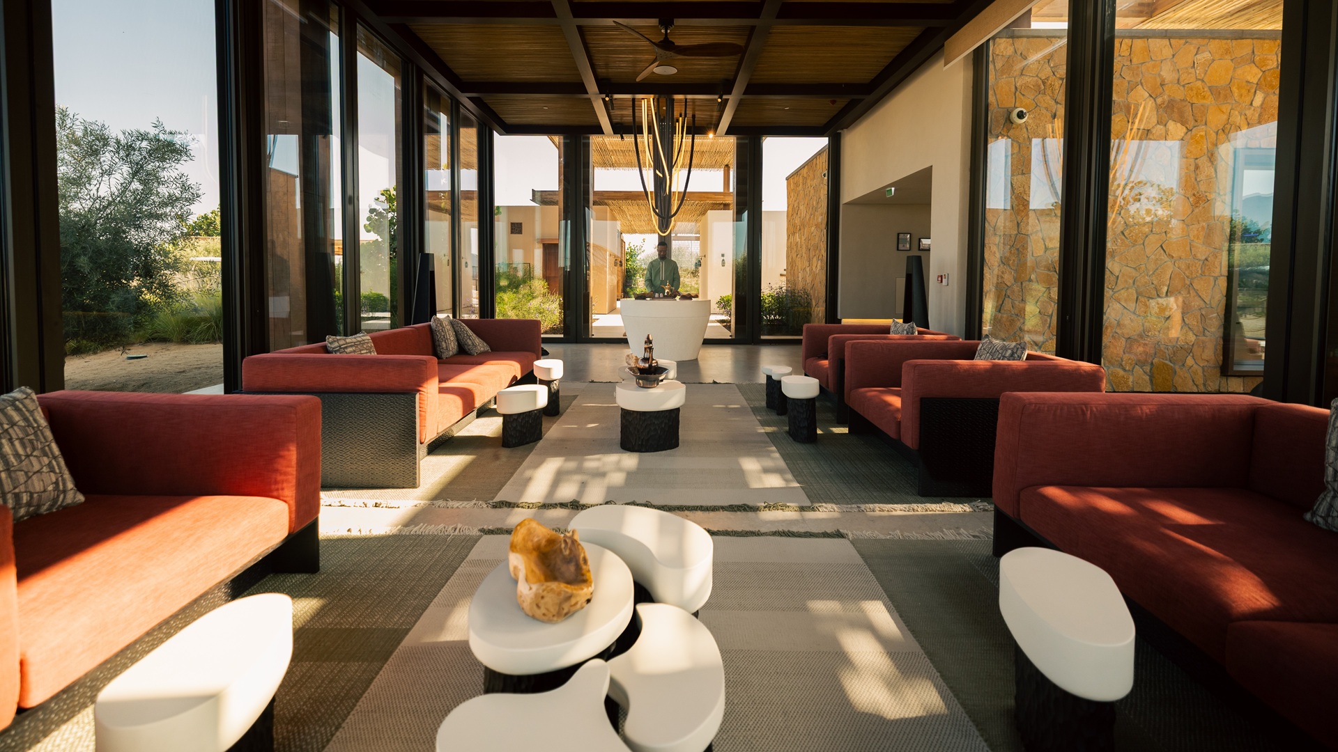 Inside a common space at Six Senses AMAALA