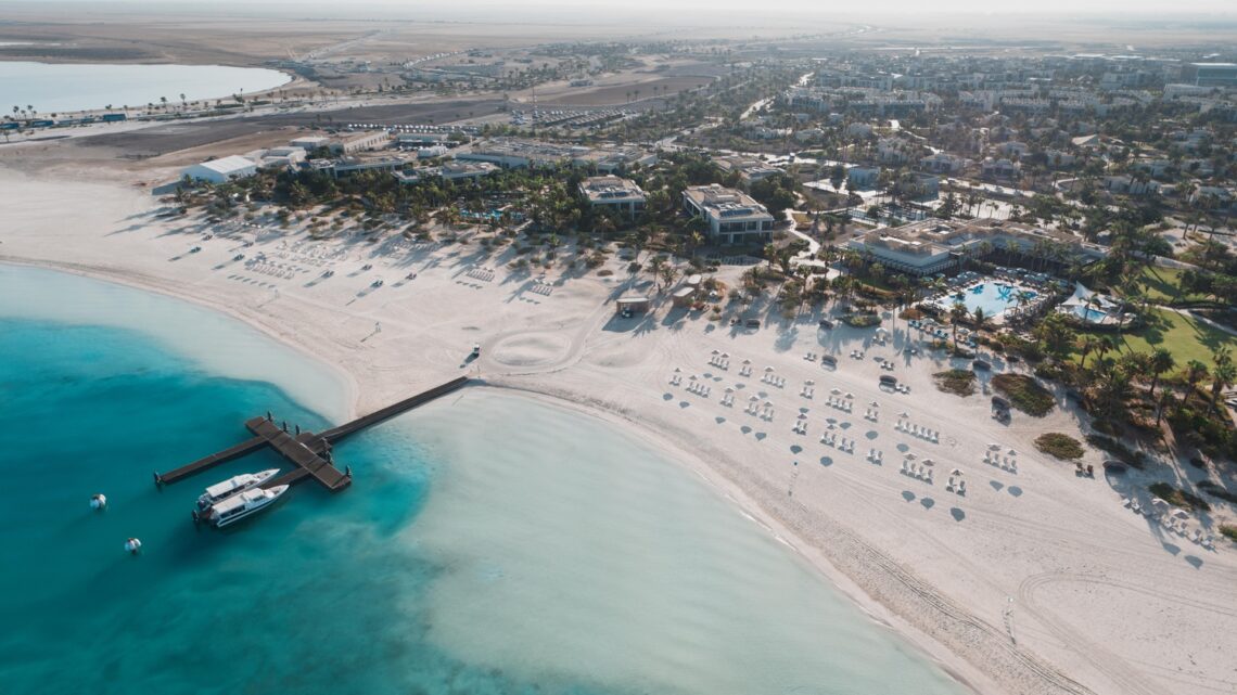 An aerial shot of the Turtle Bay Resort, Saudi Arabia