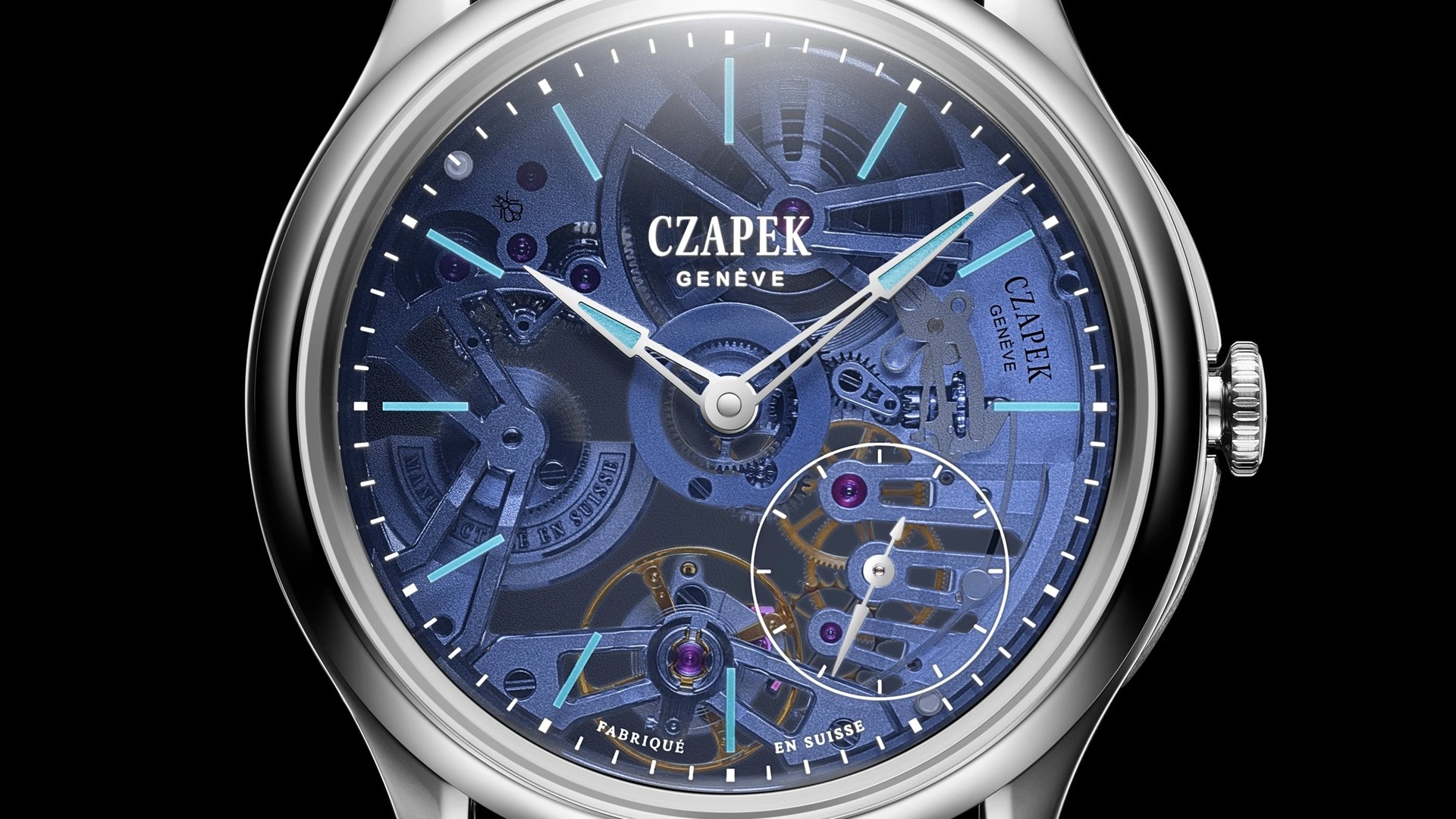 Czapek Promenade Transparencies Aqua Blue.