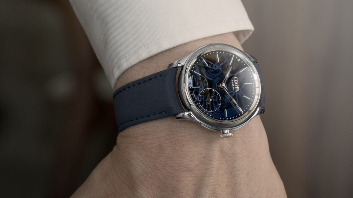 Czapek Promenade Transparencies Aqua Blue.