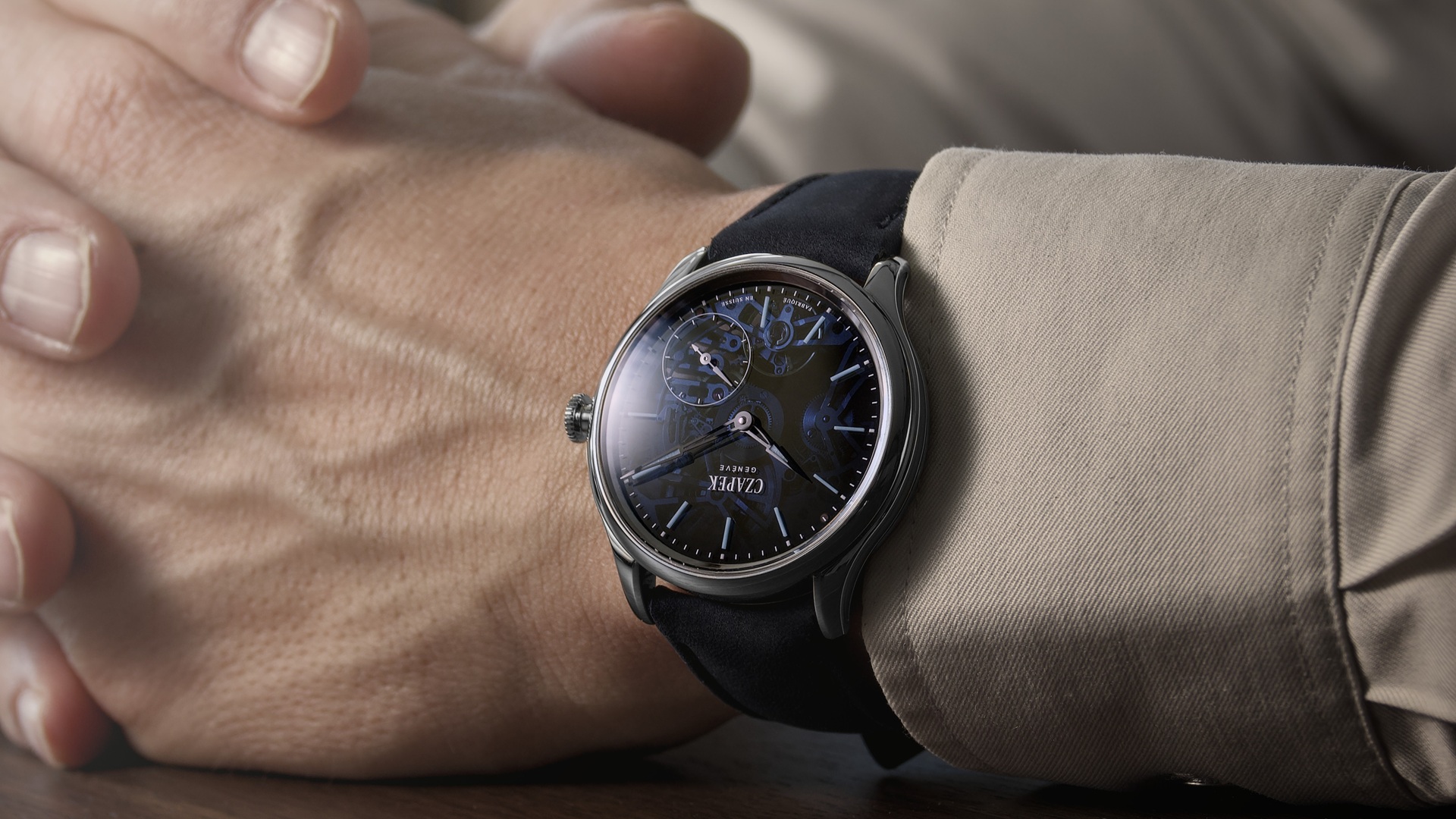 Czapek Promenade Transparencies Aqua Blue.