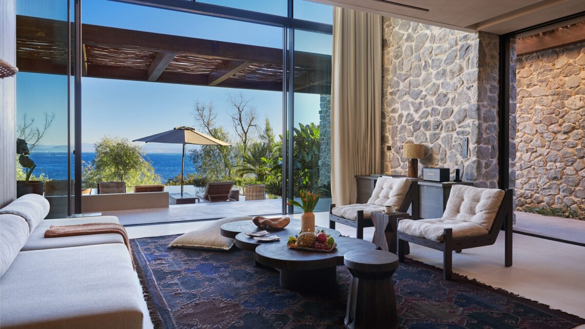 Maxx Royal Bodrum Villas: An image of the living room and the view from it.