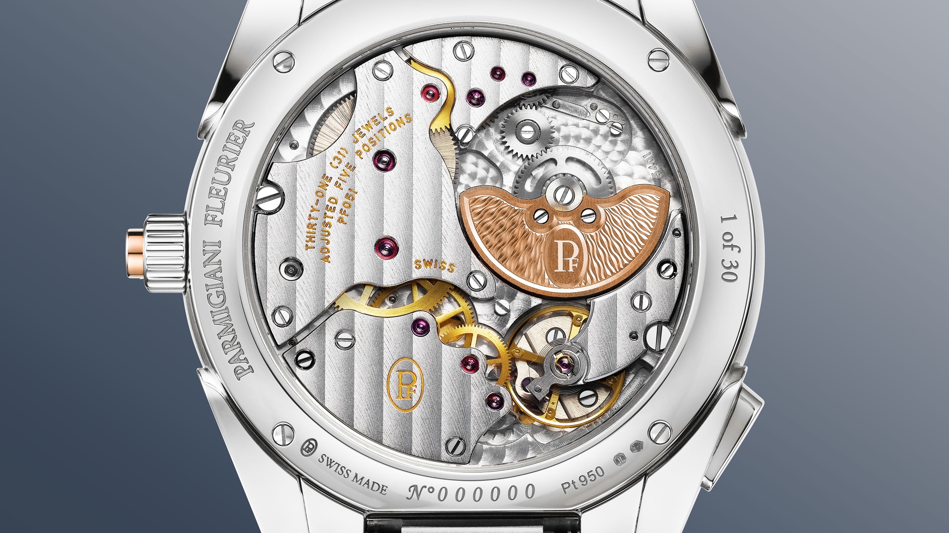 Parmigiani Fleurier Tonda PF Minute Rattrapante Platinum.