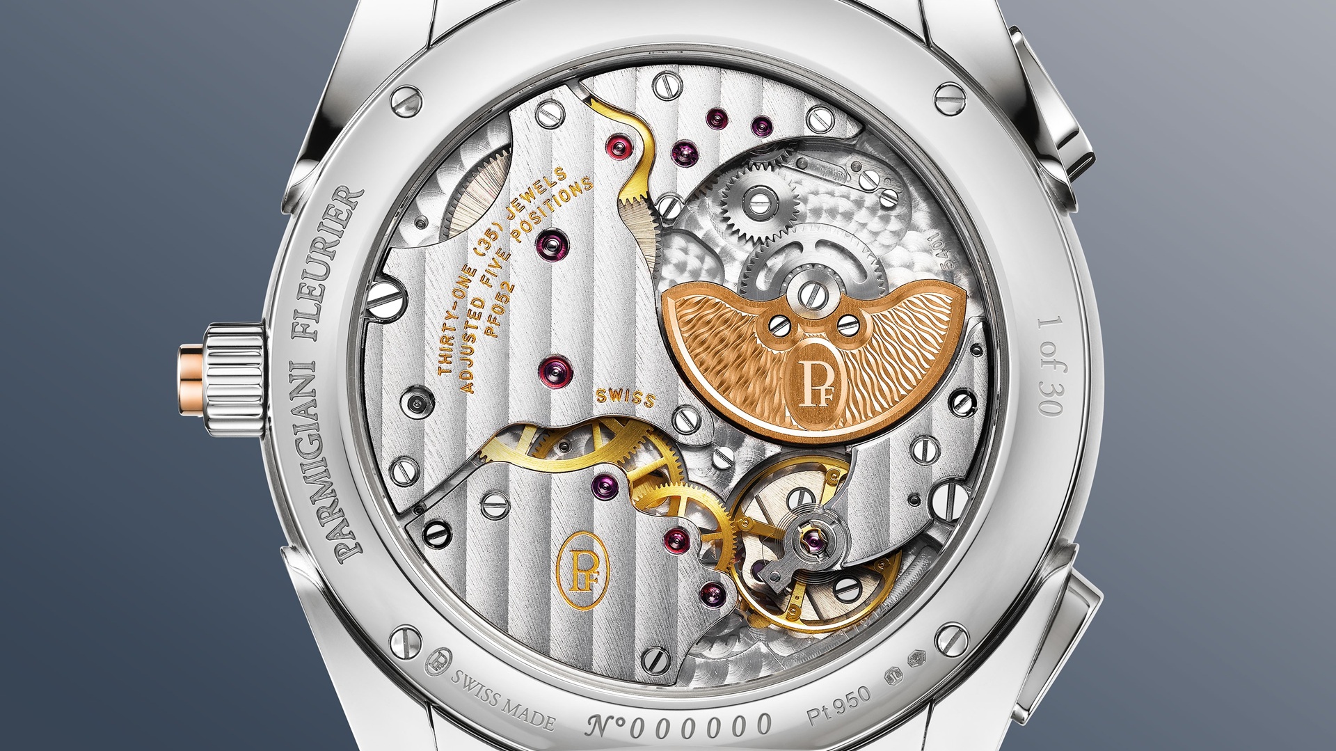 Parmigiani Fleurier Tonda PF Minute Rattrapante Platinum.