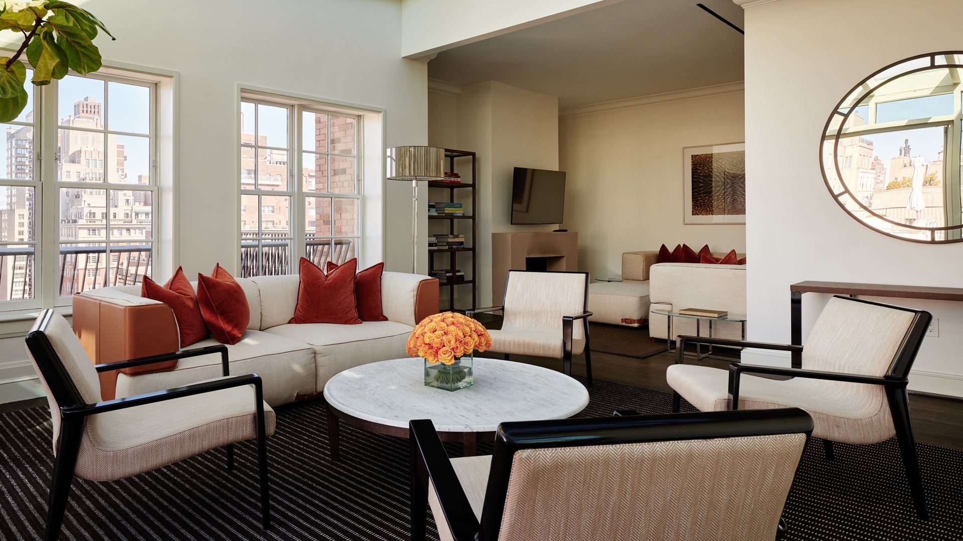 The Mark Grand Slam: A shot of the sitting area inside the hotel's penthouse