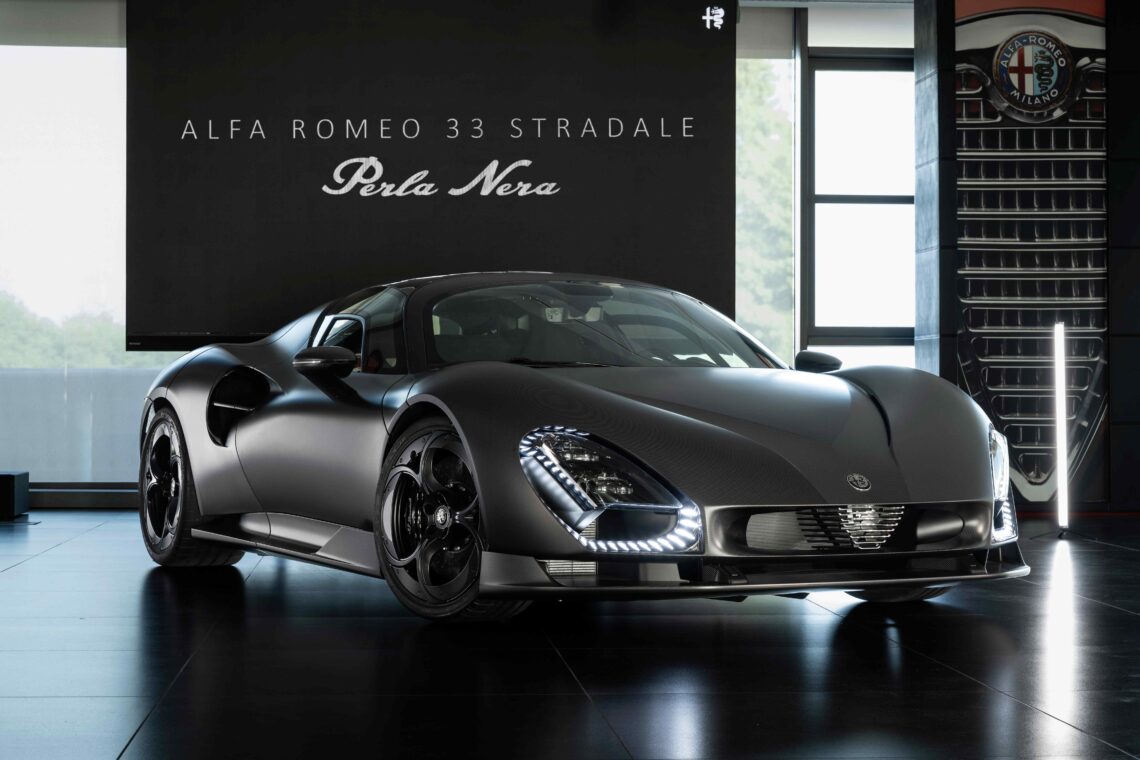 Alfa Romeo 33 Stradale Perla Nera Revealed With Exposed Carbon Fibre Body