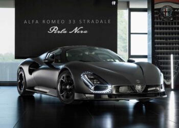 Alfa Romeo 33 Stradale Perla Nera Revealed With Exposed Carbon Fibre Body