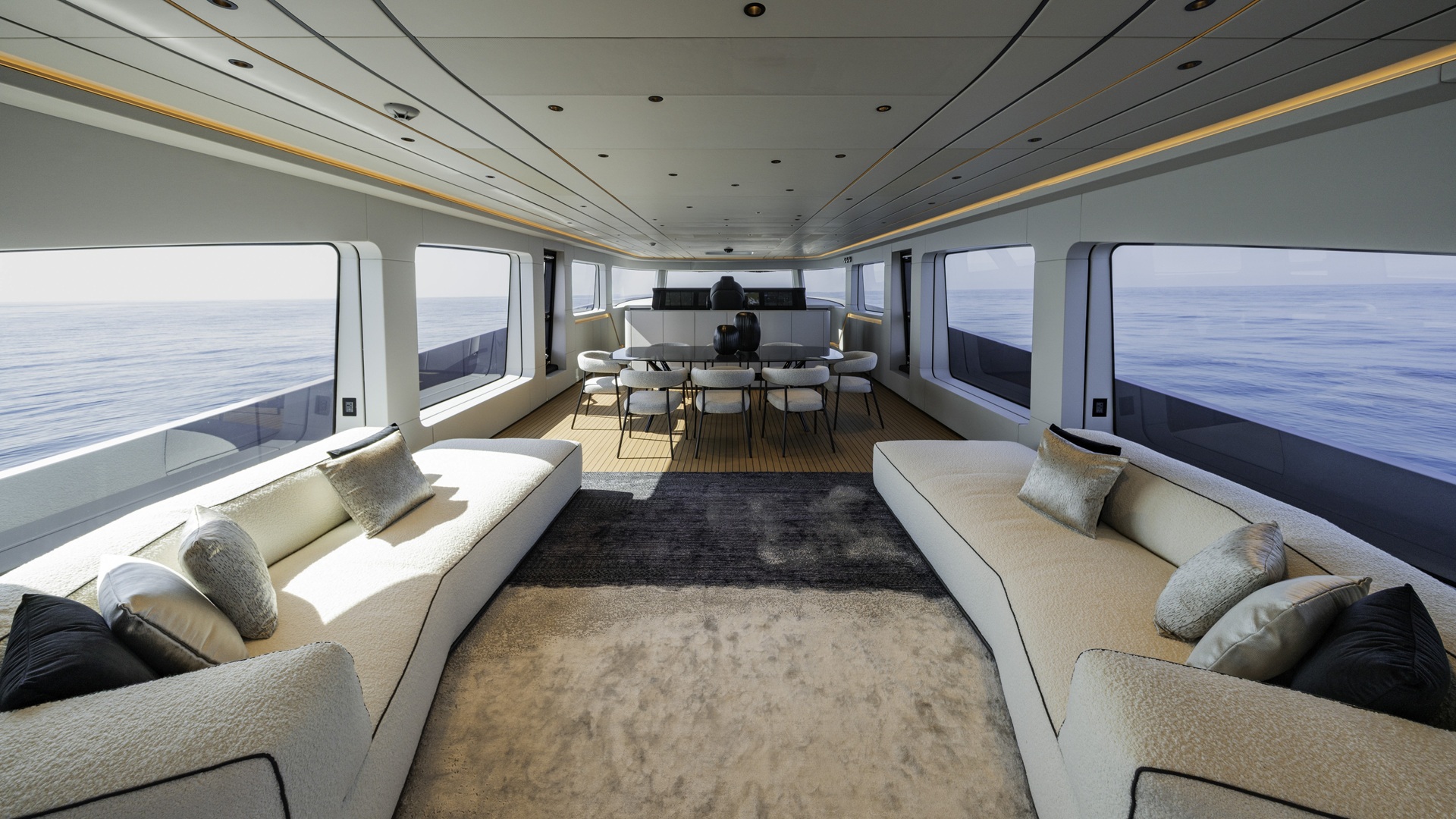 Brabus AB110 Yacht: An image of the salon indoors