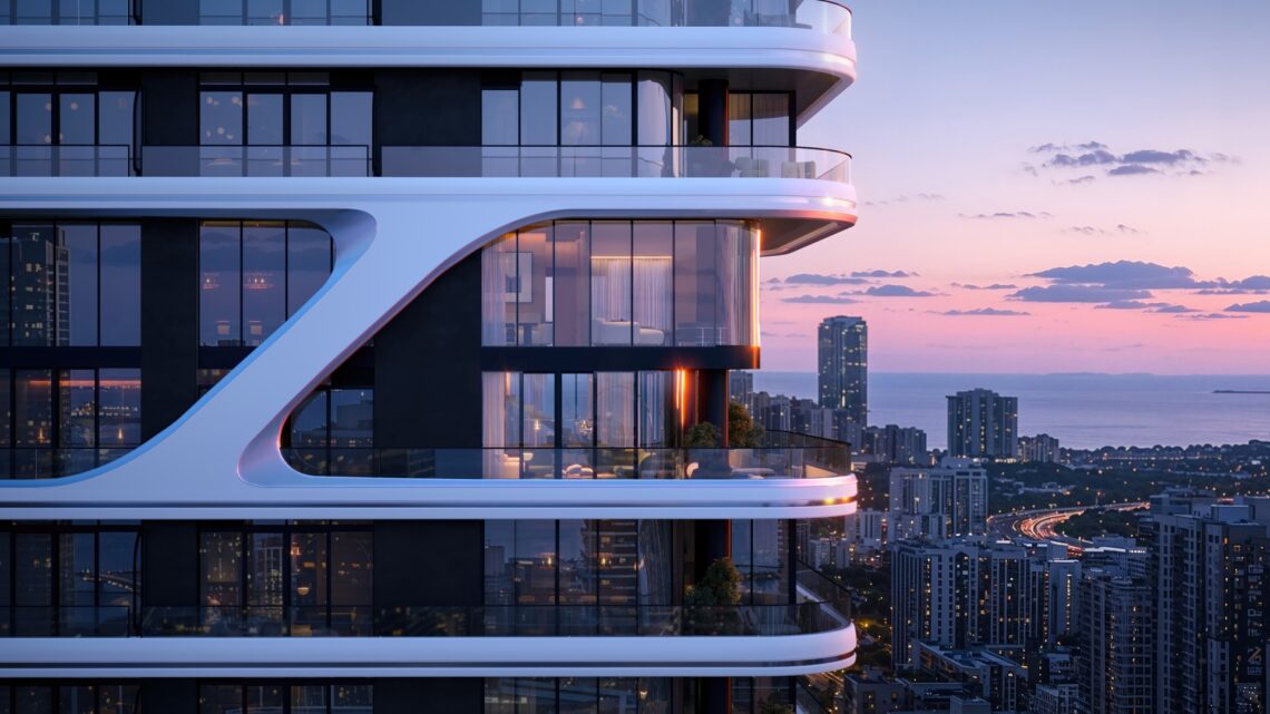 Bugatti Residences Miami: An image taken from the outside of the apartments