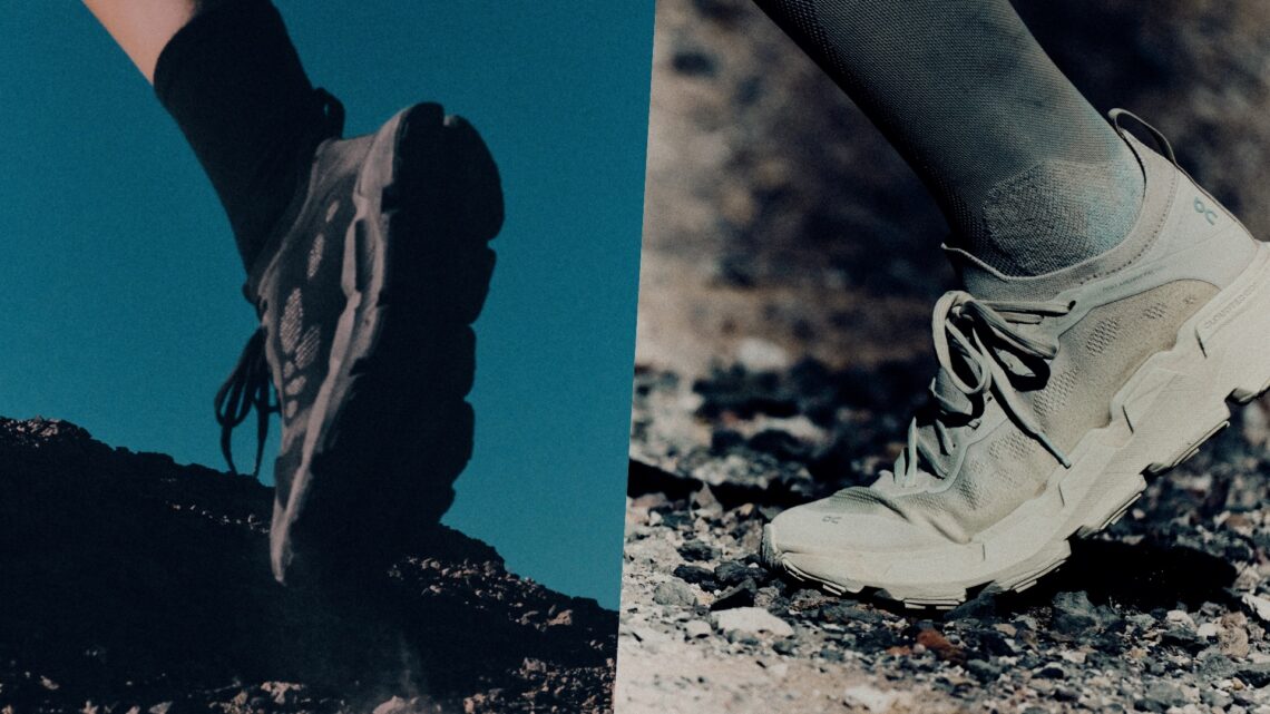Cloudsoma PAF - On x PAF: A collage of two images with two colourways of the limited-edition shoe
