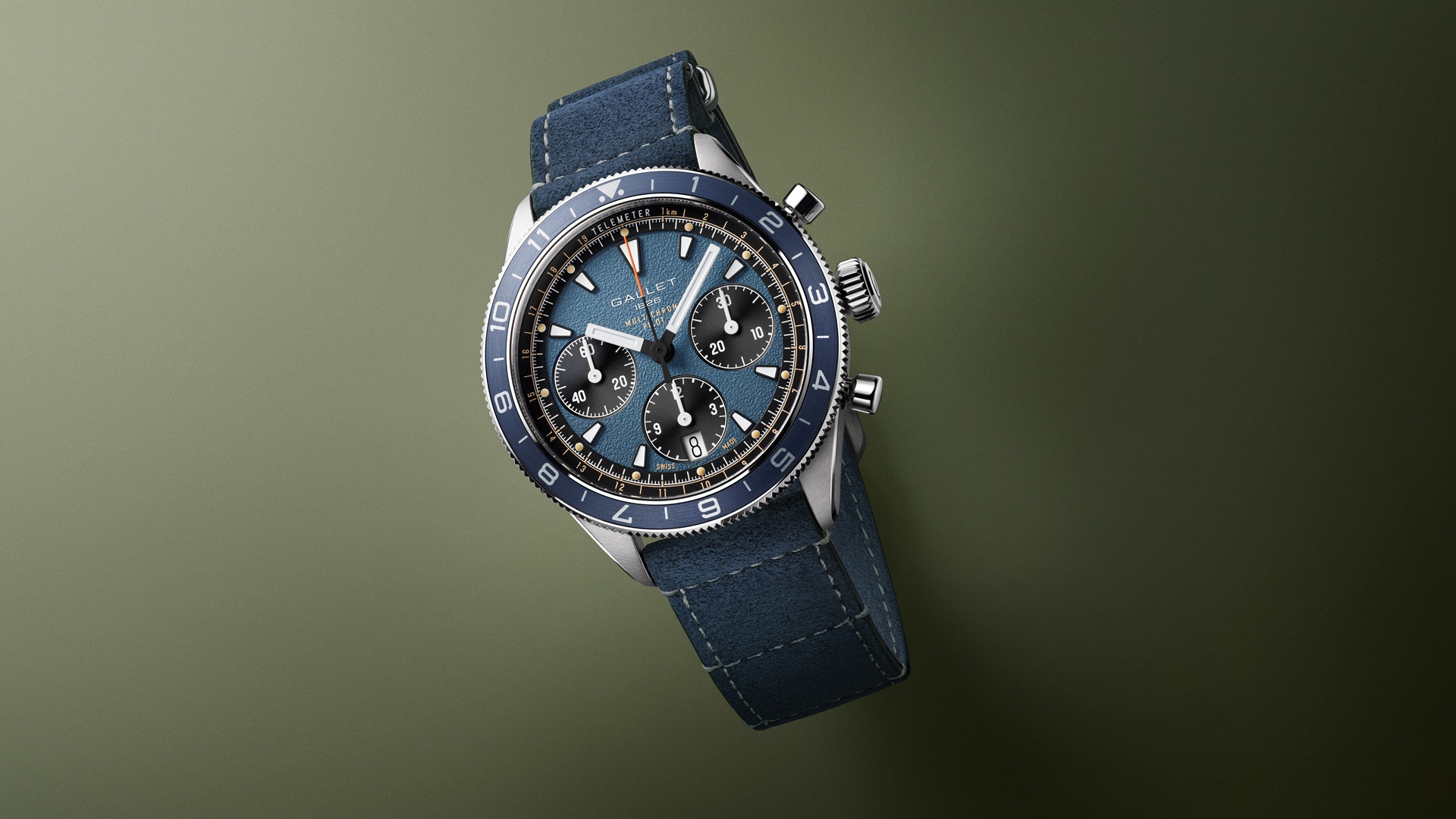 Gallet Multichron Pilot Chronograph 42.