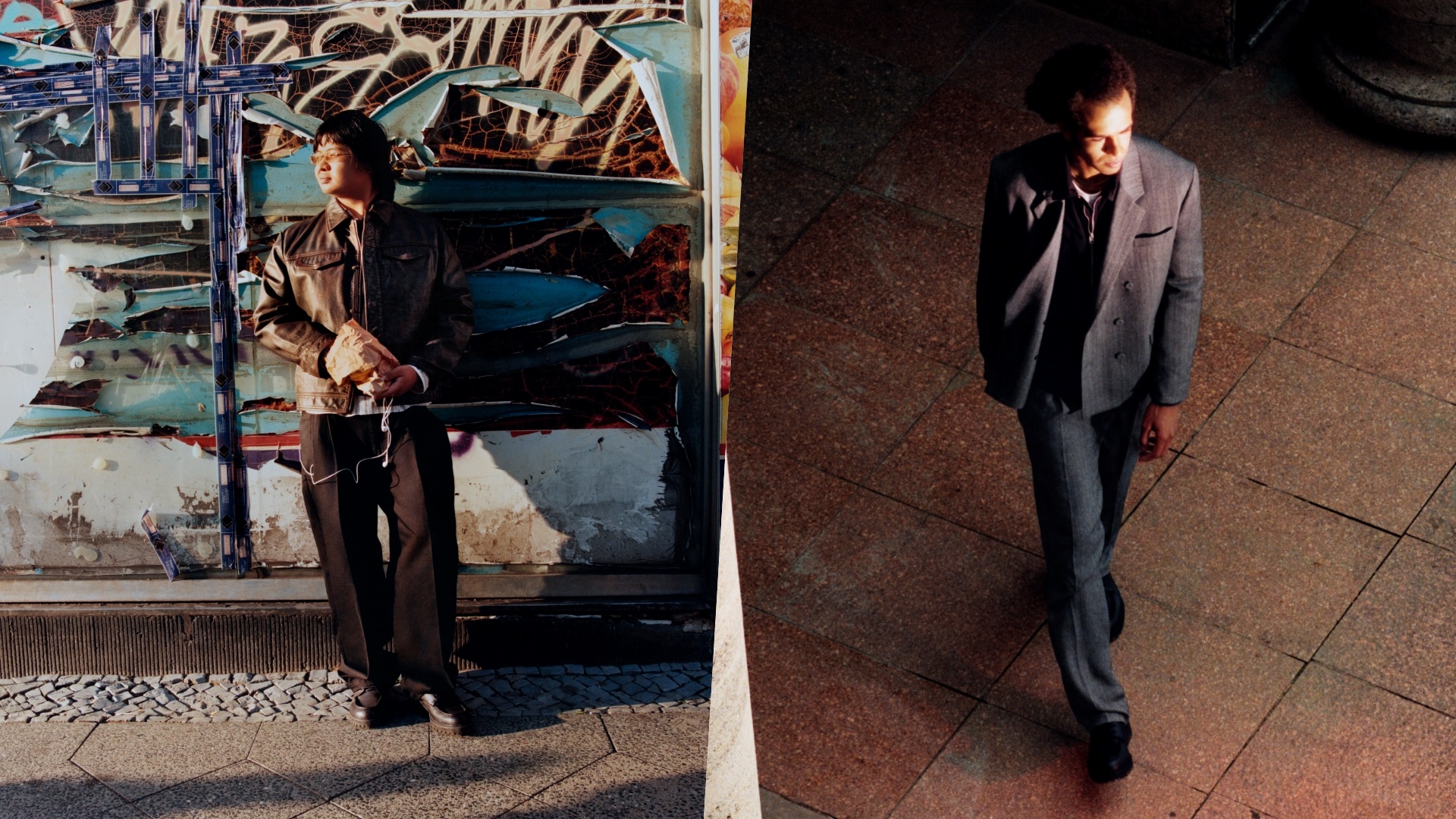 HUGO Fall/Winter 2026 Menswear - A collage of two images with models wearing select pieces from the new collection
