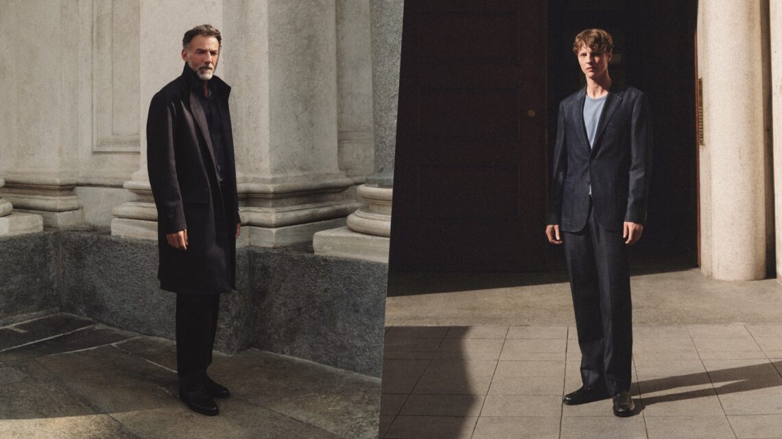 MANGO Superior Denim: A collage of two images featuring models wearing select pieces from the fall-winter 2026 collection