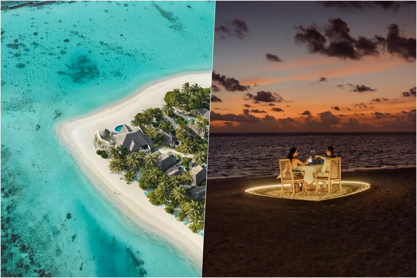 A collage of two images of the Nova Maldives, focused on the activities on offer during The Garden Within