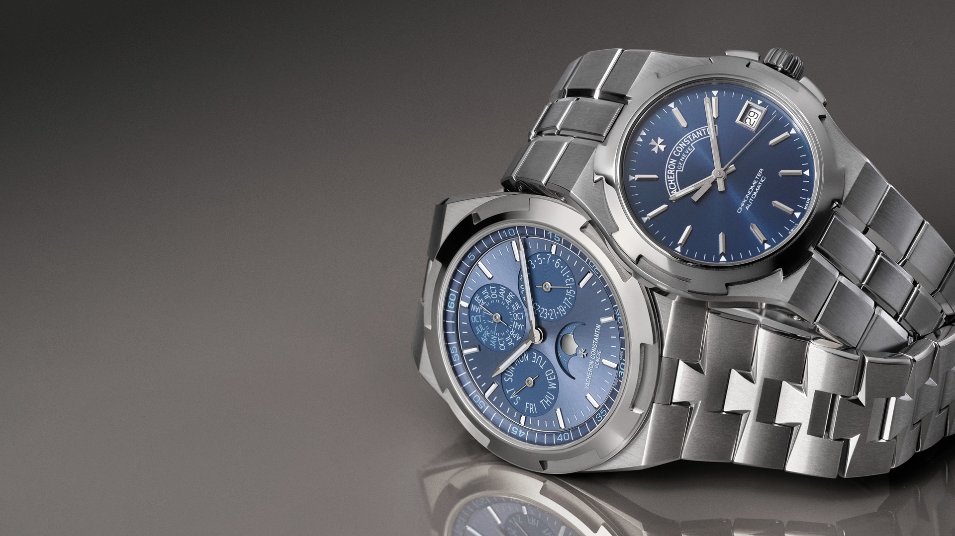 Vacheron Constantin Overseas Perpetual Calendar Ultra-Thin Azure Dial.