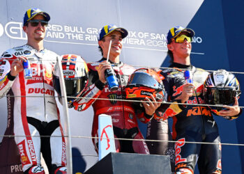 2026 MotoGP San Marino GP Podium Finishers. Source: Red Bull Content Pool.