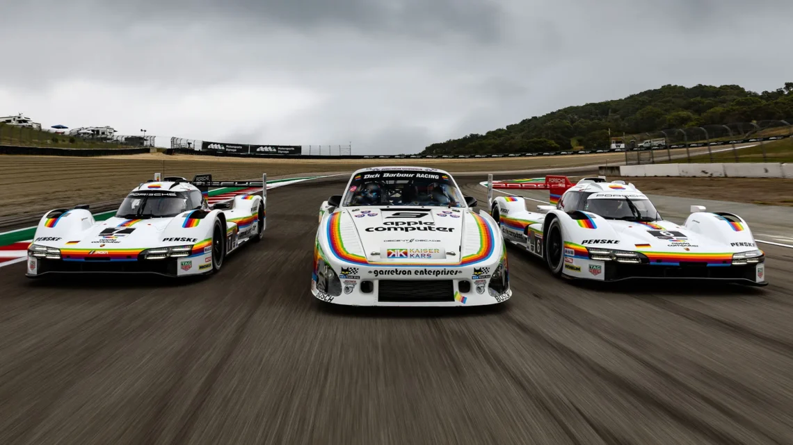 Apple Computer Livery through the years. Source: Porsche.
