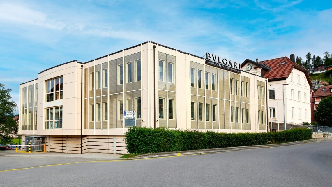 Bvlgari Watchmaking - Le Sentier: An exterior shot of the manufacturing facility where Bvlgari makes its watches.
