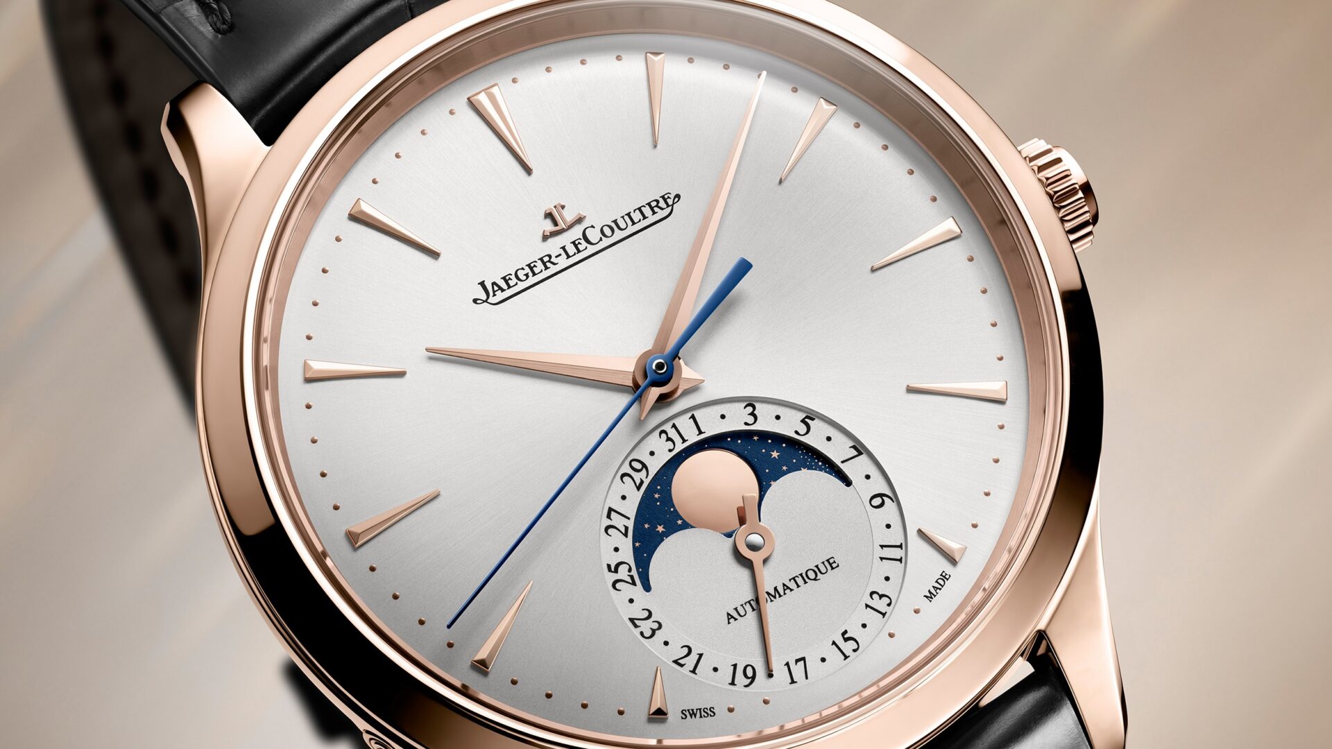 Jaeger-LeCoultre Master Ultra Thin Moon Pink Gold.