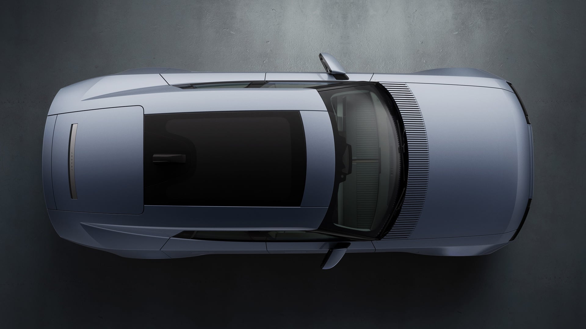 Jaguar Type 01 - A static image in blue with a focus on the top profile
