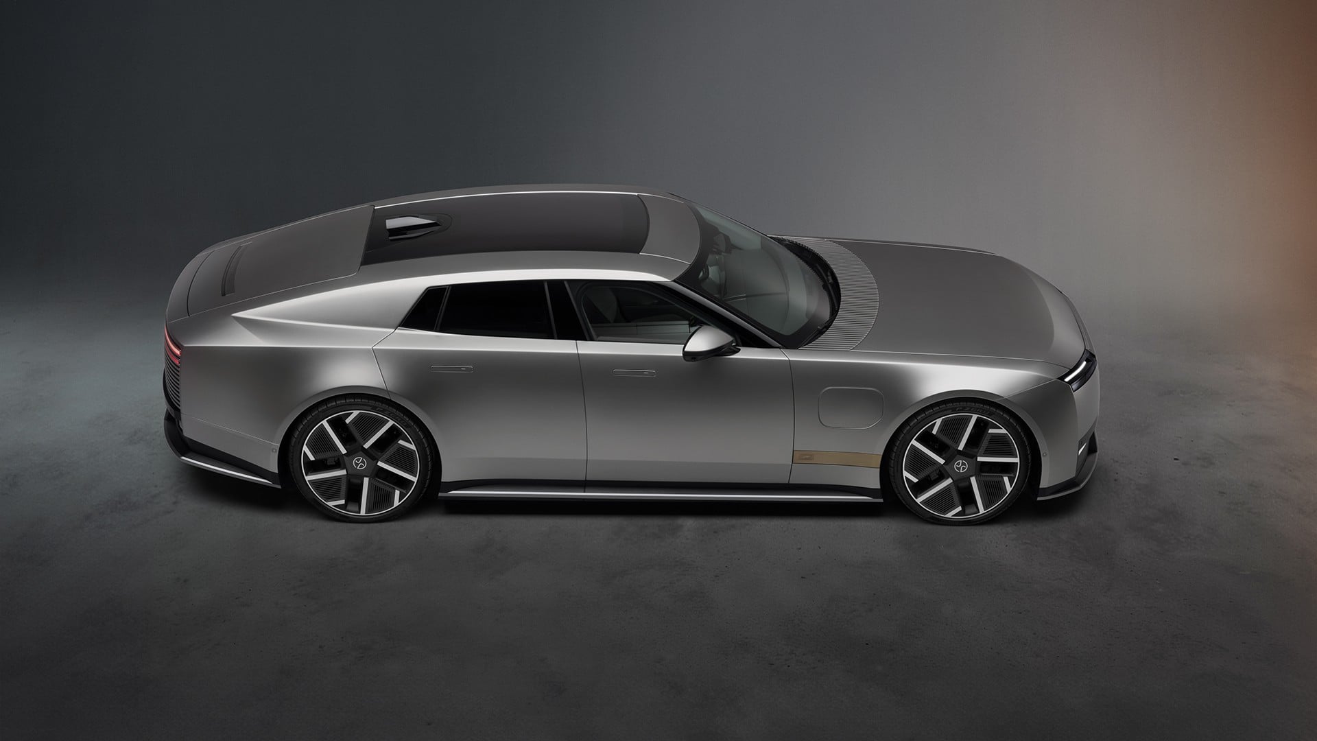 Jaguar Type 01 - A static image in silver with a focus on the right side
