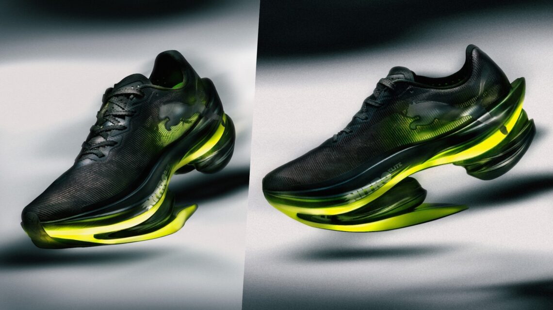 PUMA FAST-RB 2: A collage of two images, with the shoe shot from different angles.