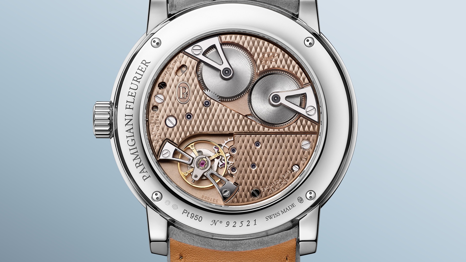 Parmigiani Fleurier Toric Petite Seconde in Morning Blue.