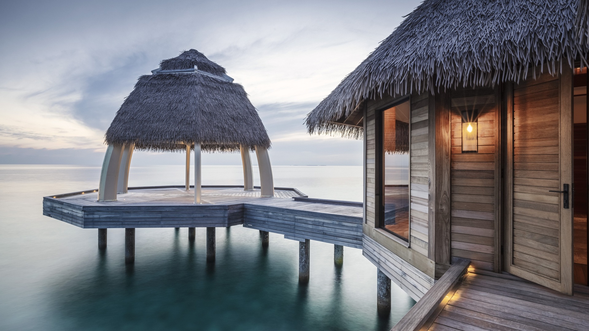 Waldorf Astoria Maldives - An exterior shot of the Yoga Pavilion at Ithaafushi The Private Island Spa & Wellness