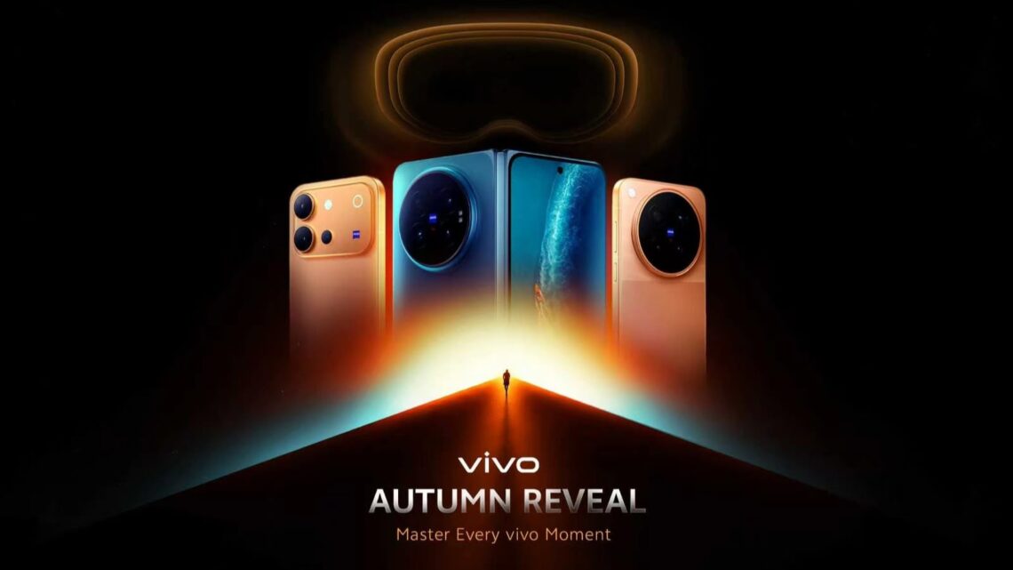 vivo in the UAE: The tech brand showcases products at an autumn event, including smartphones and headsets.