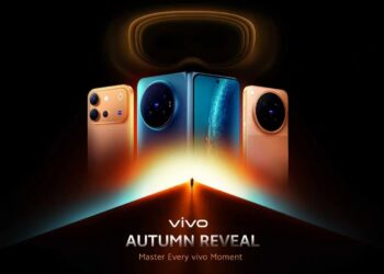 vivo in the UAE: The tech brand showcases products at an autumn event, including smartphones and headsets.